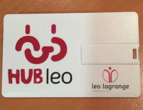 Carte de visite USB Léo lagrange Hub Léo
