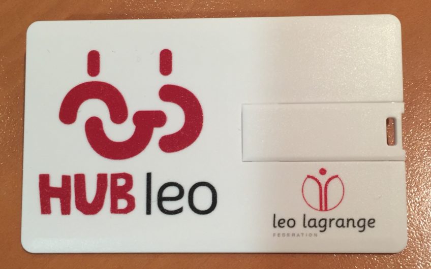 Carte de visite USB Léo lagrange Hub Léo