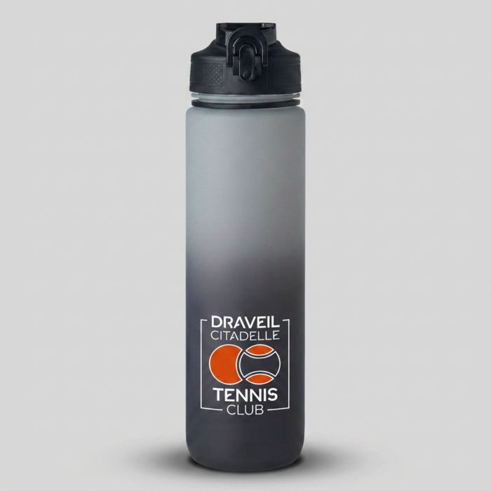 Gourde en RPET de 1 litre avec le logo du club de tennis Citadelle