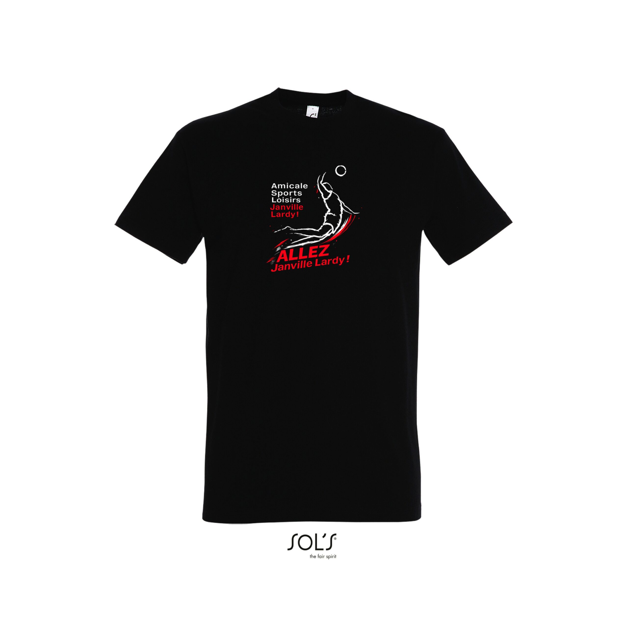 Tee shirt suporter Lardy avec le logo du club et Allez Janville Lardy